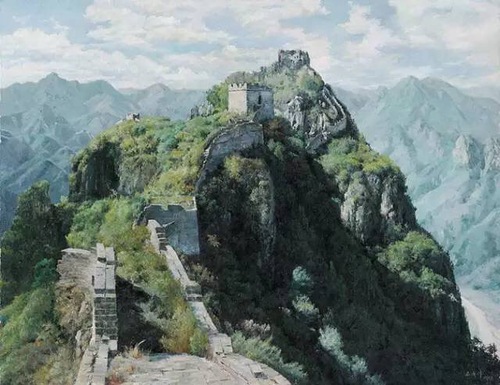 文化生活:油画中的万里长城5、 文化生活:油画中的万里长城5、
