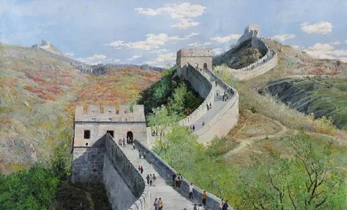 文化生活:油画中的万里长城9、 文化生活:油画中的万里长城9、