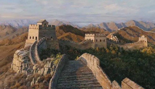 文化生活:油画中的万里长城14、 文化生活:油画中的万里长城14、