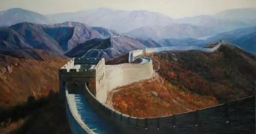 文化生活:油画中的万里长城17、 文化生活:油画中的万里长城17、
