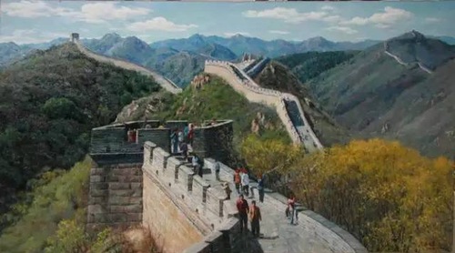 文化生活:油画中的万里长城18、 文化生活:油画中的万里长城18、
