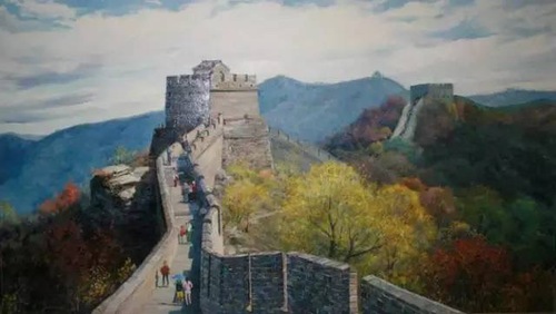 文化生活:油画中的万里长城22、 文化生活:油画中的万里长城22、